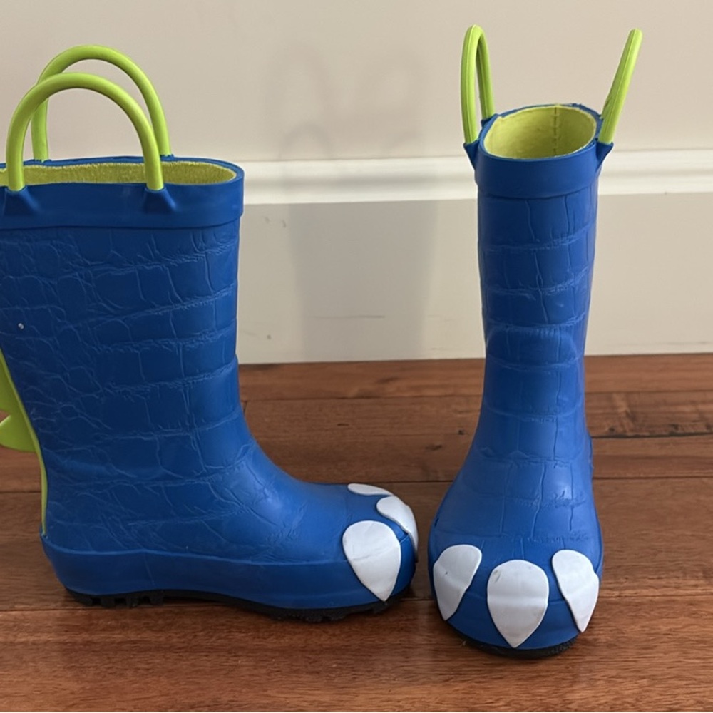 Blue Monster Kids Rain Boots